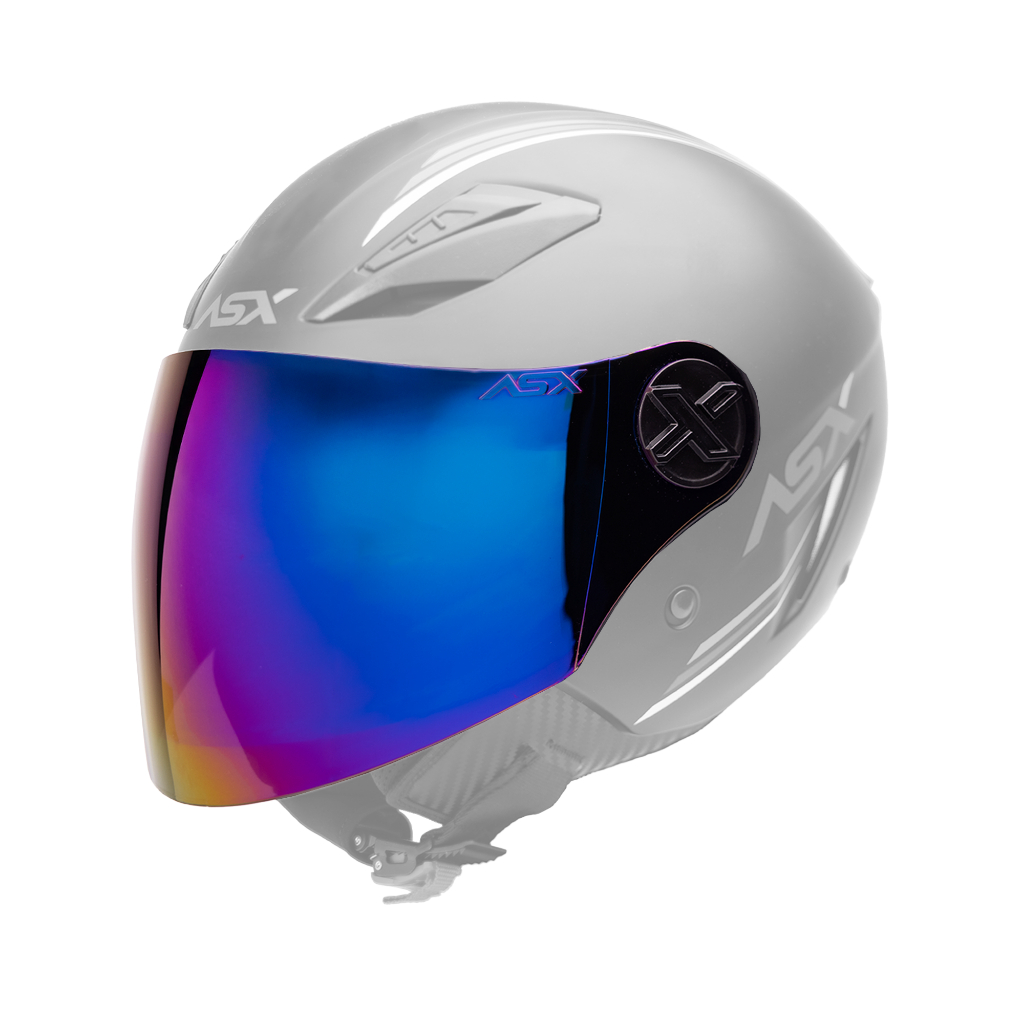 Viseira Colorida Para Capacete Aberto ASX City Air em Oferta na Shopee