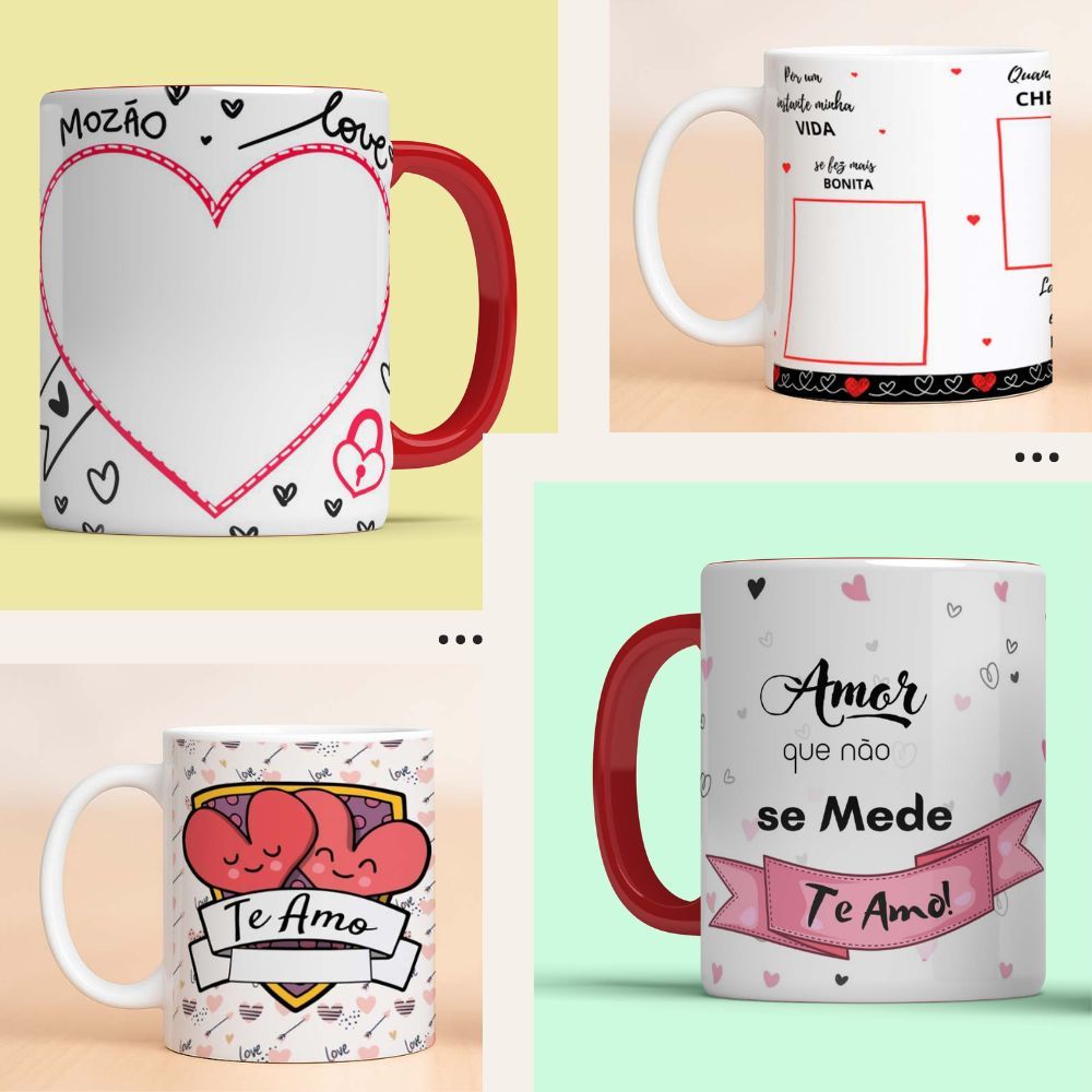 Caneca com Foto Para Dia dos Namorados de Porcelana 320ml  kit casal Mande Sua Foto Envio em 24hs