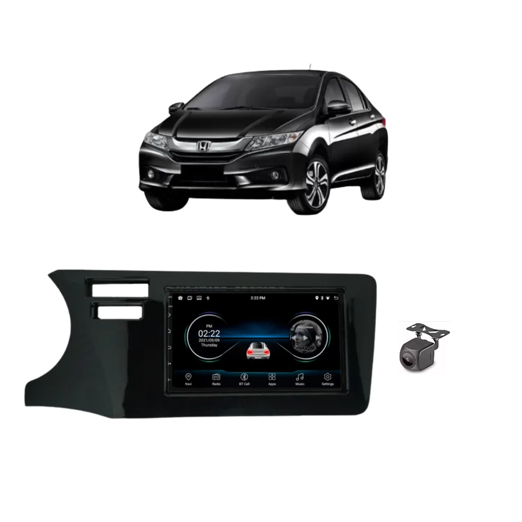 Multimídia Android Honda City 2015 2016 2017 2018 2019 2020 2021 Carplay Gps Wi fi Moldura Câme AHD