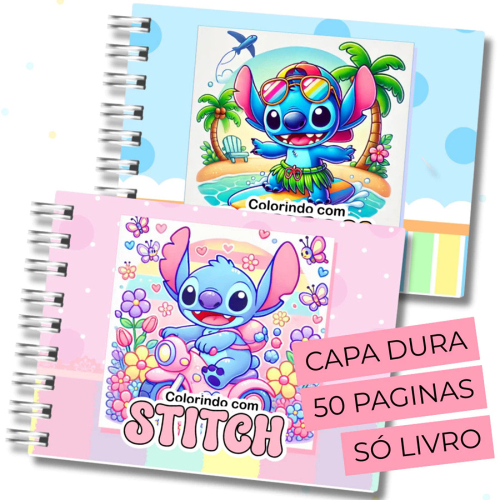 Livro De colorir Stich Capa Dura Para Canetas Touch
