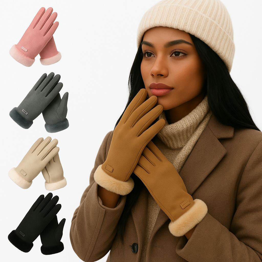 Luva Feminina Forrada Térmica Touch Screen Inverno Frio