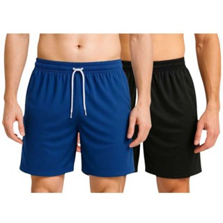 Kit 2 Shorts Masculino C Bolsos Academia Futebol Treino Calção Esportivo Dryfit Bermuda Fitness