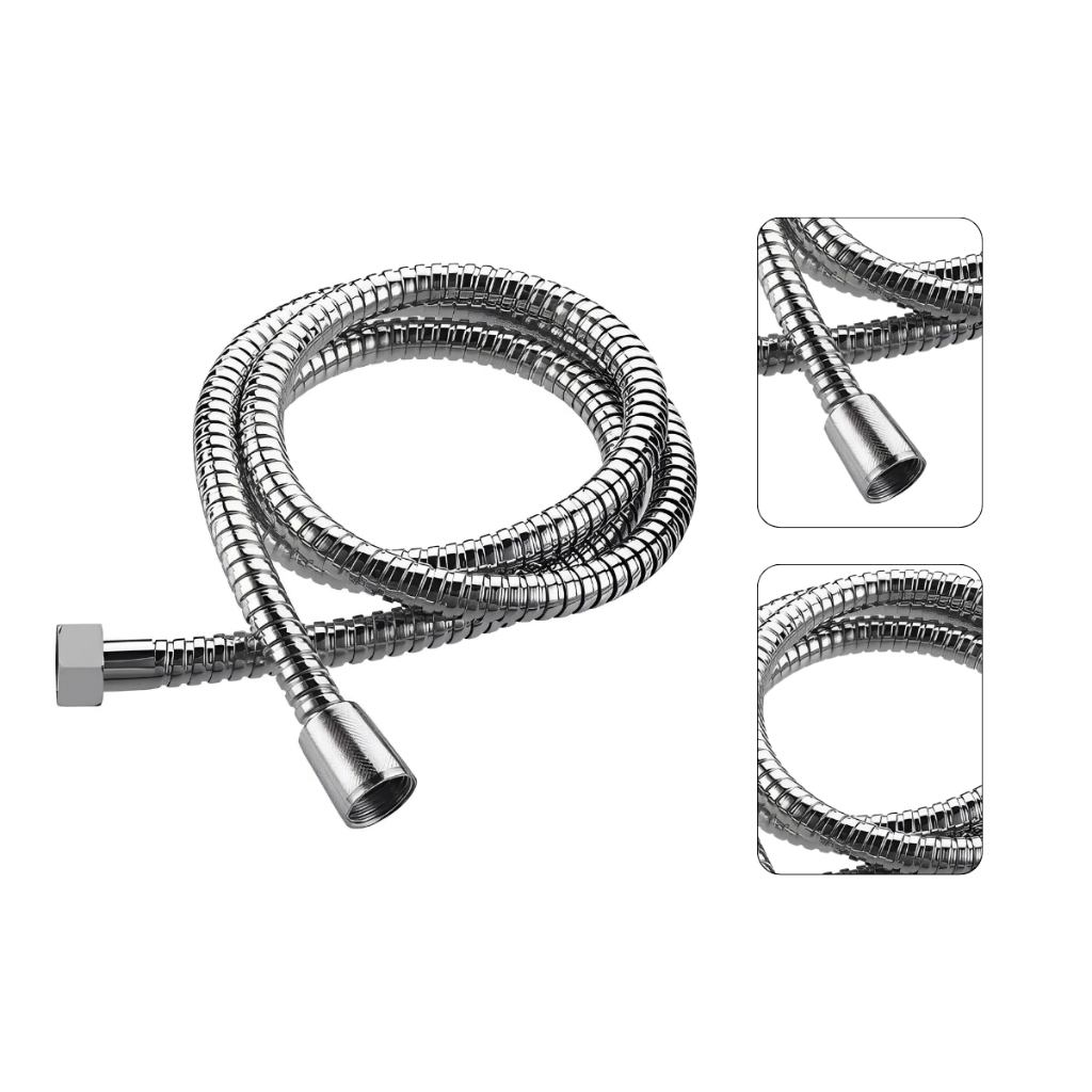 Mangueira Engate Flexível Para Ducha Banheiro Cromado Metal Resistente 1,20m Lavabo