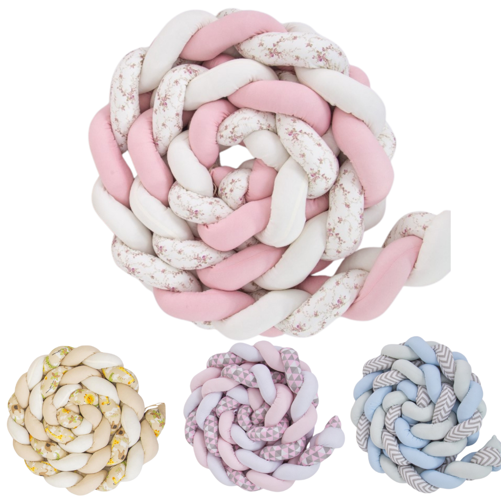 Trança Lateral Protetor de Berço 1,30 metros Estampada