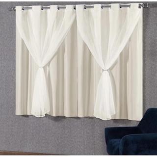 cortina blackout pvc com tecido voil 2,80 x 1,80 para janela em Oferta na Shopee