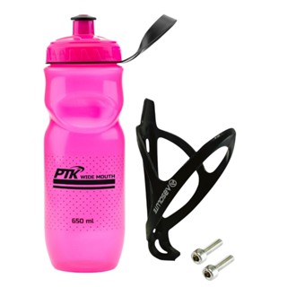 Garrafa Caramanhola Squeeze de agua 650ml+ Suporte absolute com parafusos em Oferta na Shopee