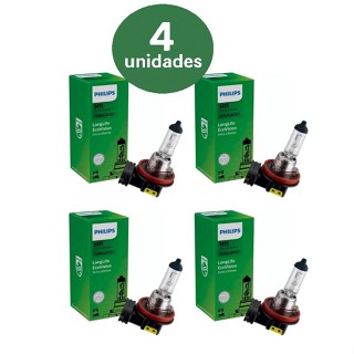 Kit 4 Lâmpadas Halógena H11 12v 55w Longlife Ecovision Philips 12362LLECOC1 em Oferta na Shopee