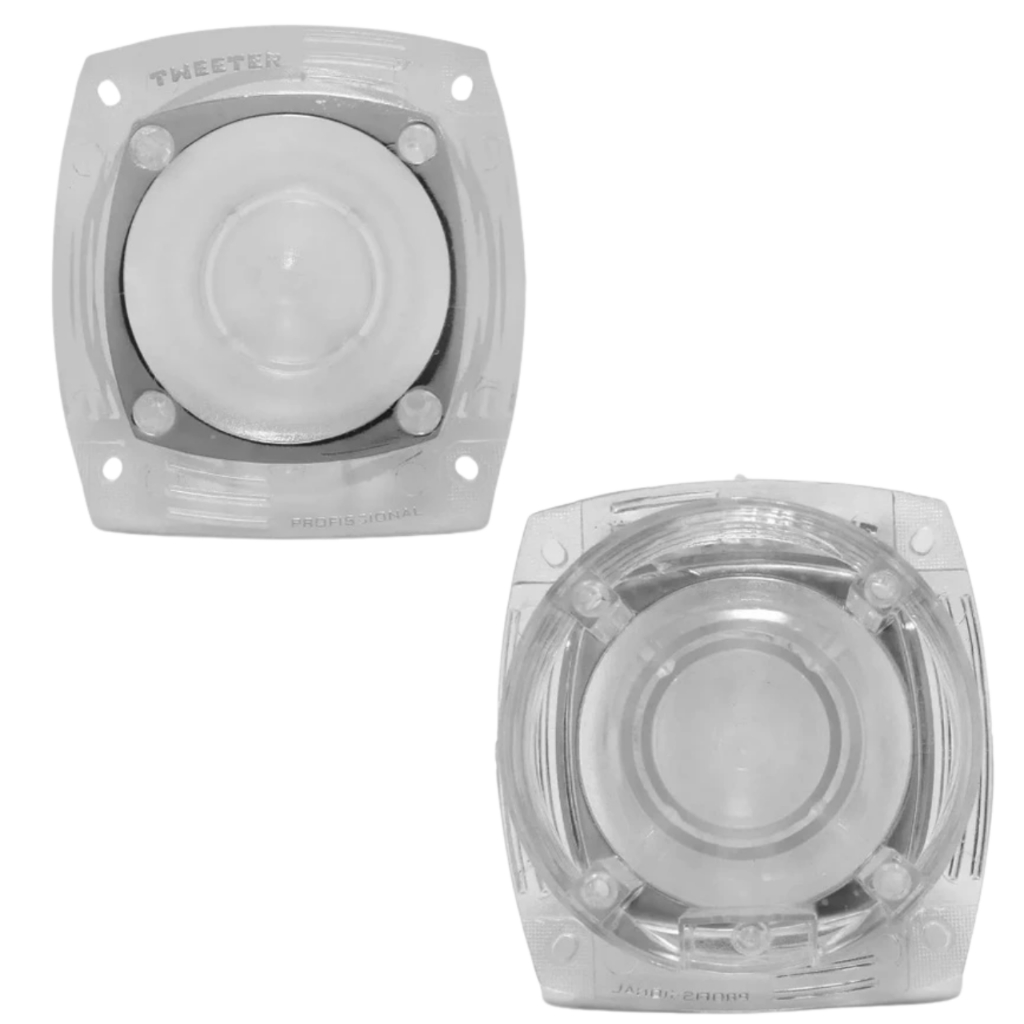 Kit 2 Carcaça De Reposição Super Tweeter St304 St302 Com Furo Som Automotivo Acessórios para veiculo