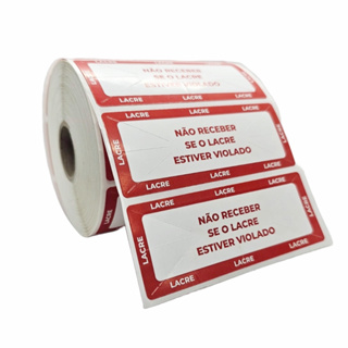 Etiqueta Lacre Adesivo Resistente Vermelho Couchê em Oferta na Shopee