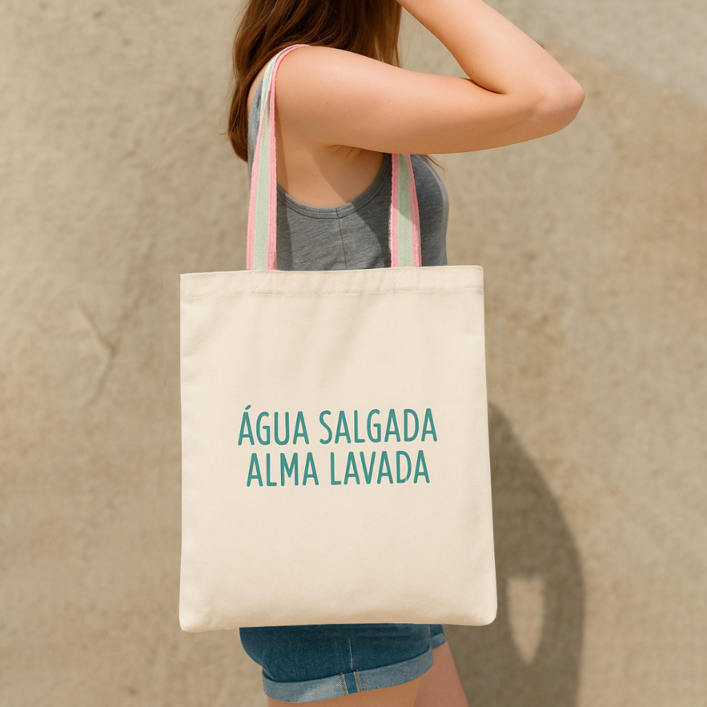 Bolsa Ecológica Ecobag Praia Sacola Ecológica 100% Algodão Alça Colorida