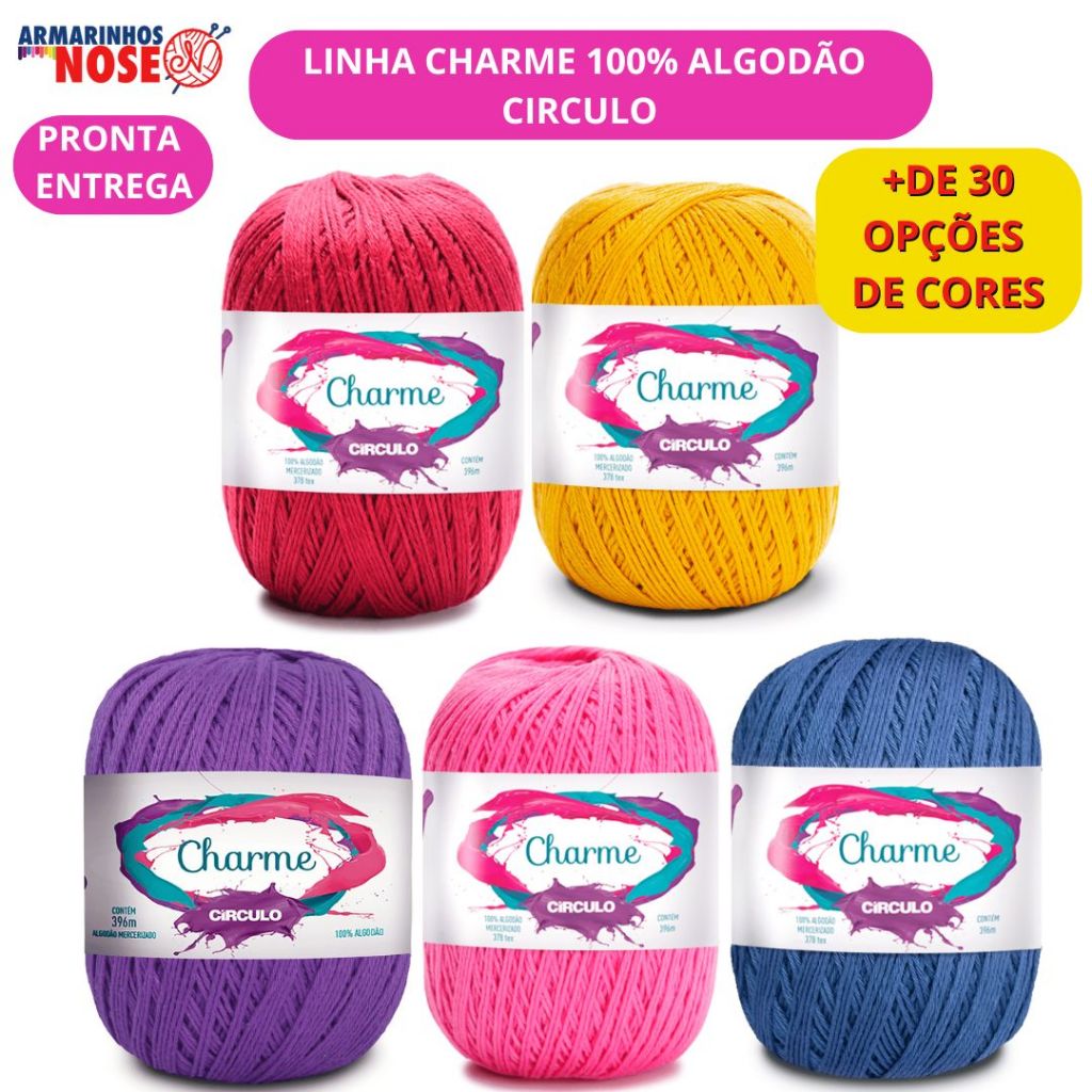 Linha Charme Circulo 100% Algodão em Oferta na Shopee