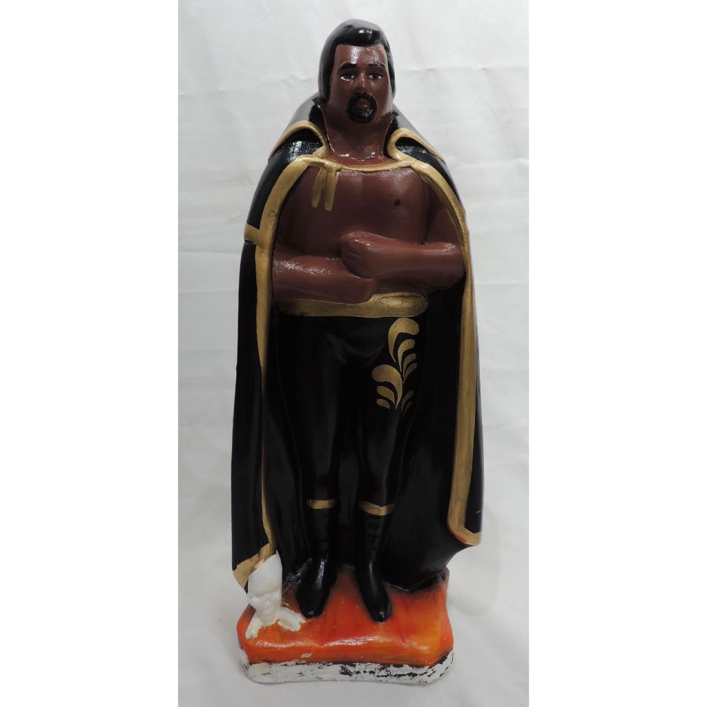 Estátua Imagem Tranca Rua Com Capa 40cm