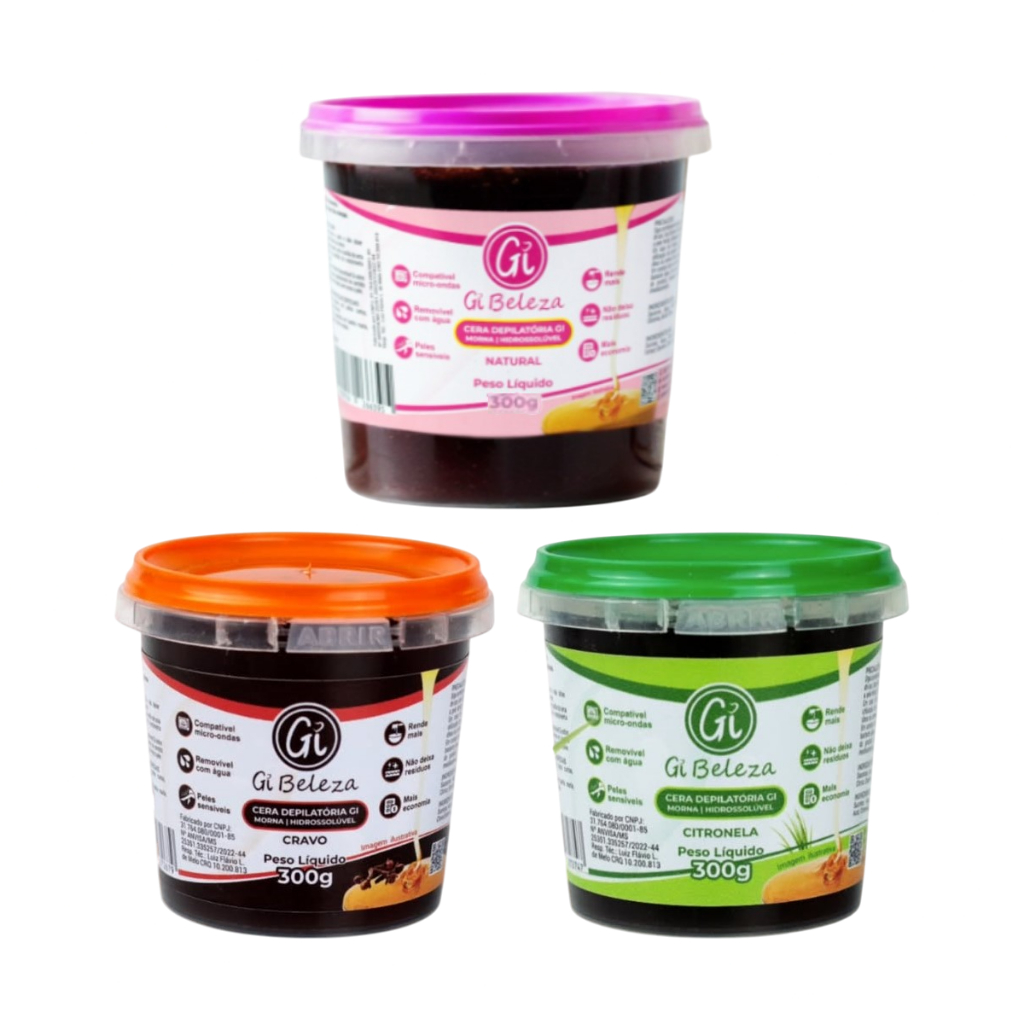 Gi Beleza Cera Depilatória Morna Hidrossolúvel 300g em Oferta na Shopee