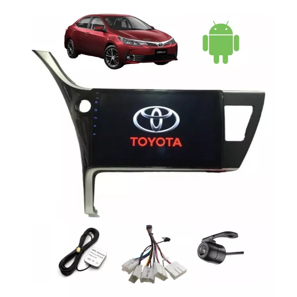 Multimídia 9p Toyota Corolla 2015 até 2017 Gli/xei Android Carplay