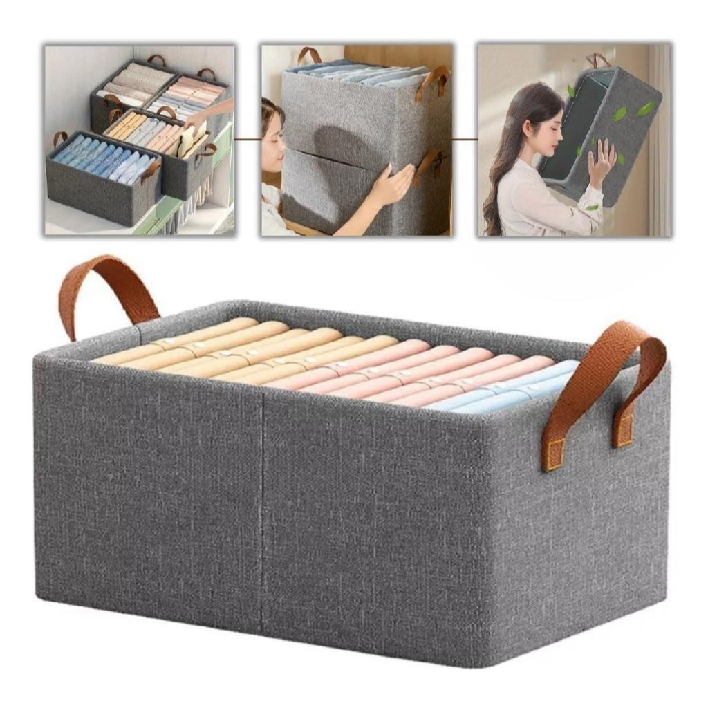 4 Caixas Organizadora Gaveta Calça Jeans Roupas Armario guarda roupa solteiro