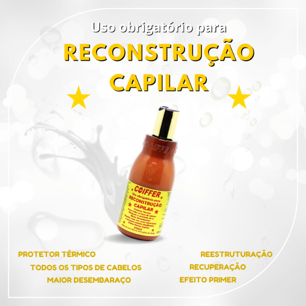 Reconstrução Capilar Coiffer 250ml – Brilho, Força e Controle para Cabelos Danificados