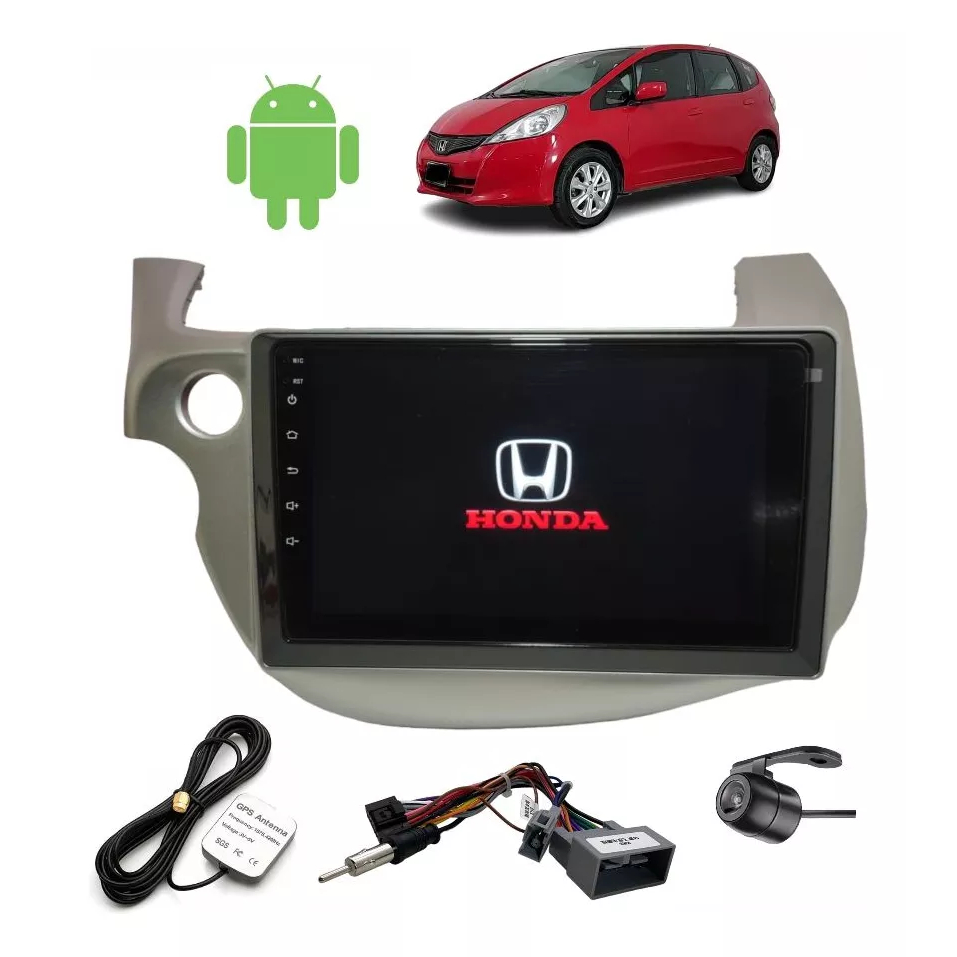 Multimidia 9 Polegadas Honda Fit 2009 Á 2014 Android Carplay