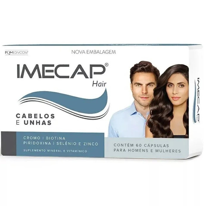 Imecap Hair Cabelo, Unha, Fios Fortes 60 Cápsulas