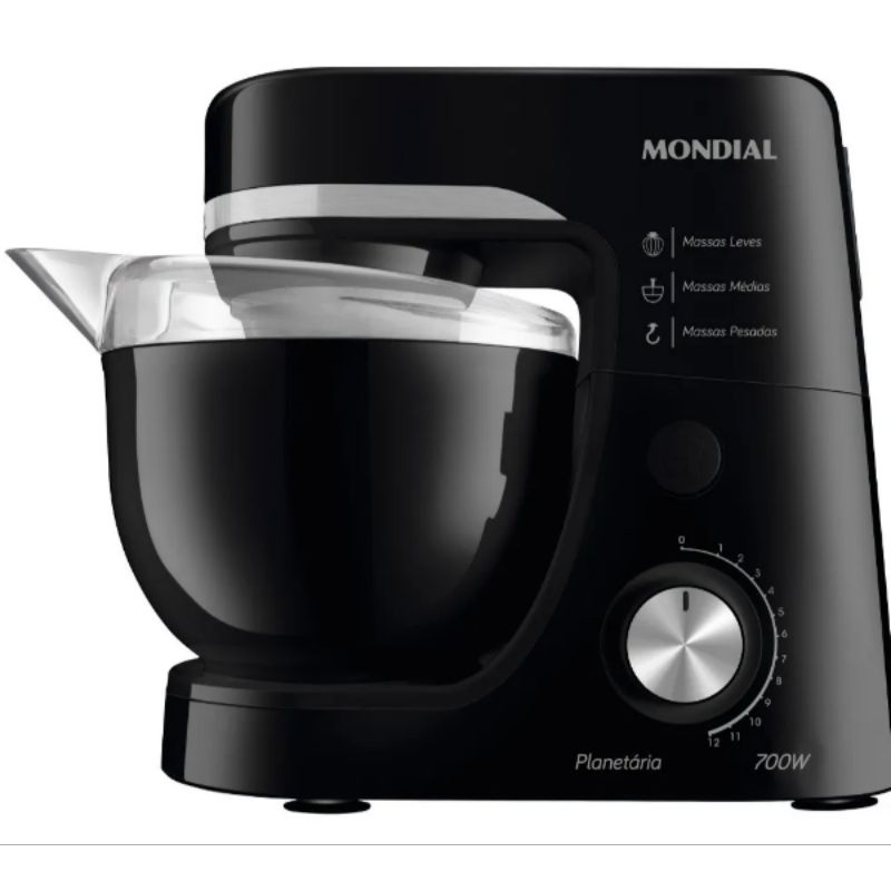 Batedeira Planetária 700W  uma tigela 4,5 litros,mondial