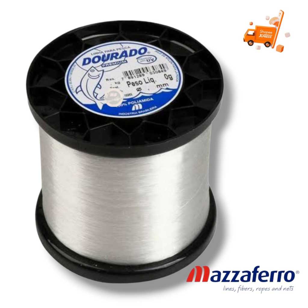 Linha Nylon Monofilamento 0.40mm Bobina 250g Dourado Mazzaferro Pesca/Artesanato