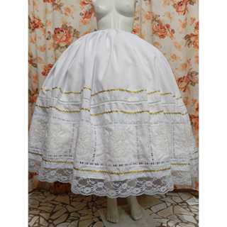 Saia Umbanda e Candomblé - Saia com detalhes em bordados - 3,5 metros por 0,95 cm em Oferta na Shopee