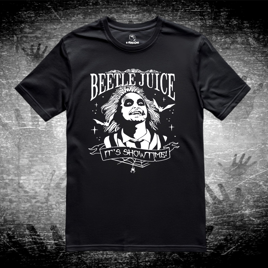Camiseta Beetle Juice it´s show time! Os fantasmas se divertem