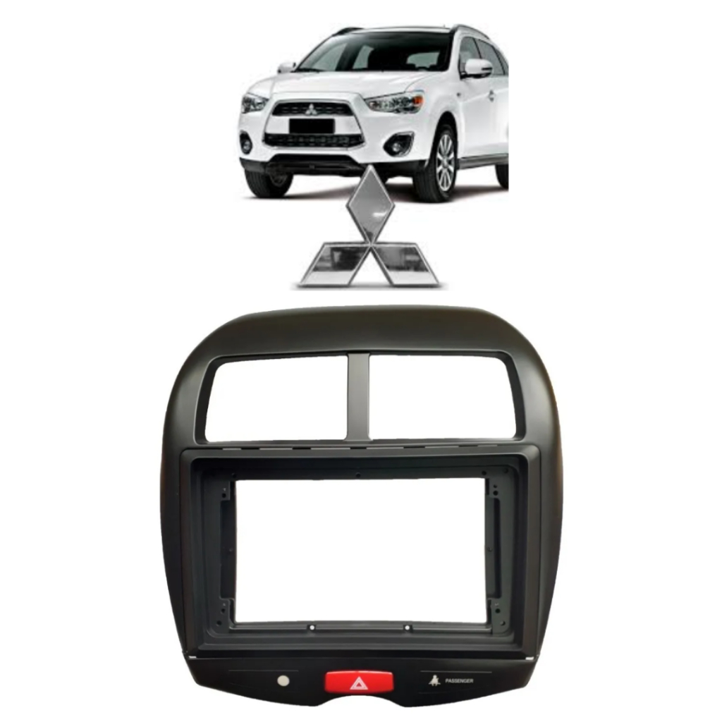 Moldura Para Multimidia Tela 9" Polegadas Mitsubishi Asx 2010 Á 2020