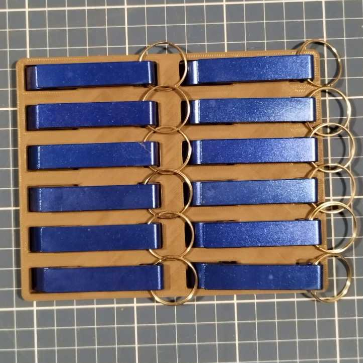Gabarito para gravação à laser de chaverios tipo pé de galinha, ideal para LaserPecker