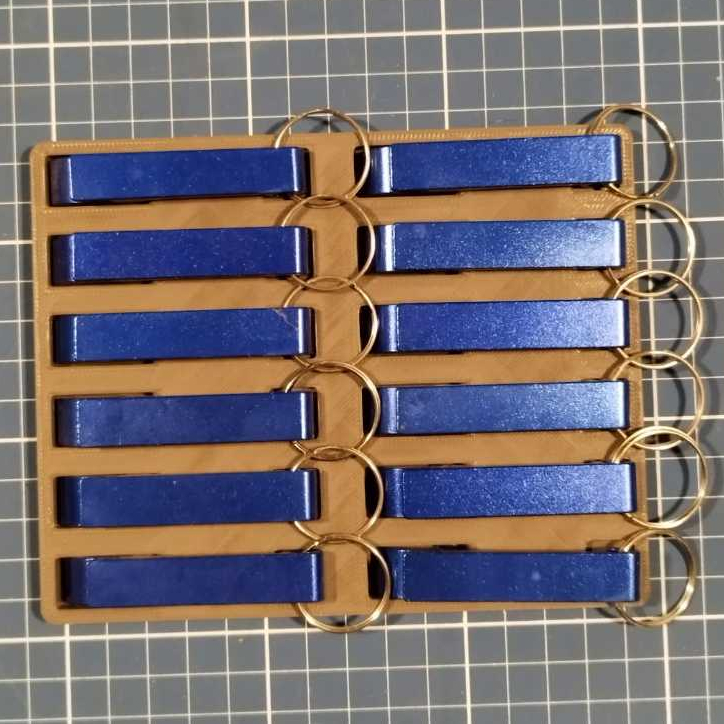 Gabarito para gravação à laser de chaverios tipo pé de galinha, ideal para LaserPecker