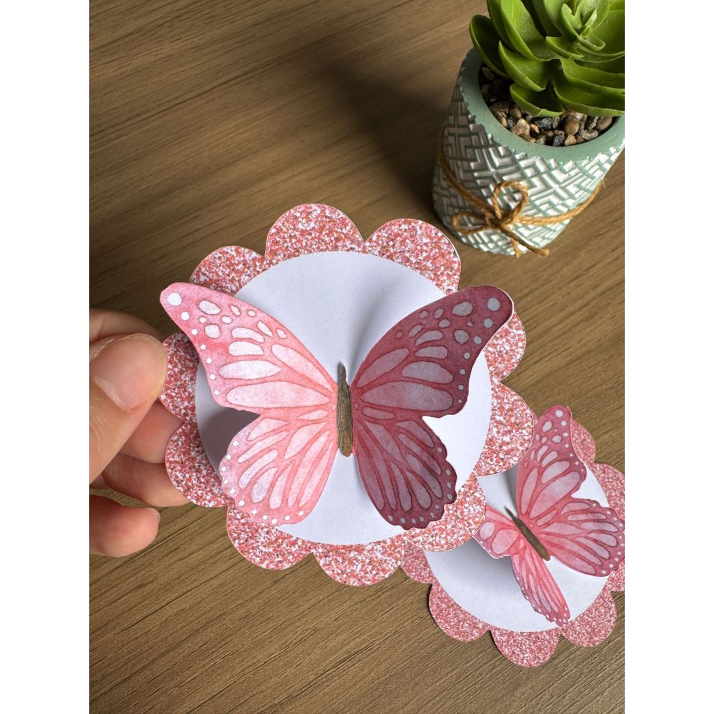 Kit Aplique Tag para tubetes e caixas Jardim das Borboletas - Decoração para Festa - Jardim Encantado - Lembrancinha
