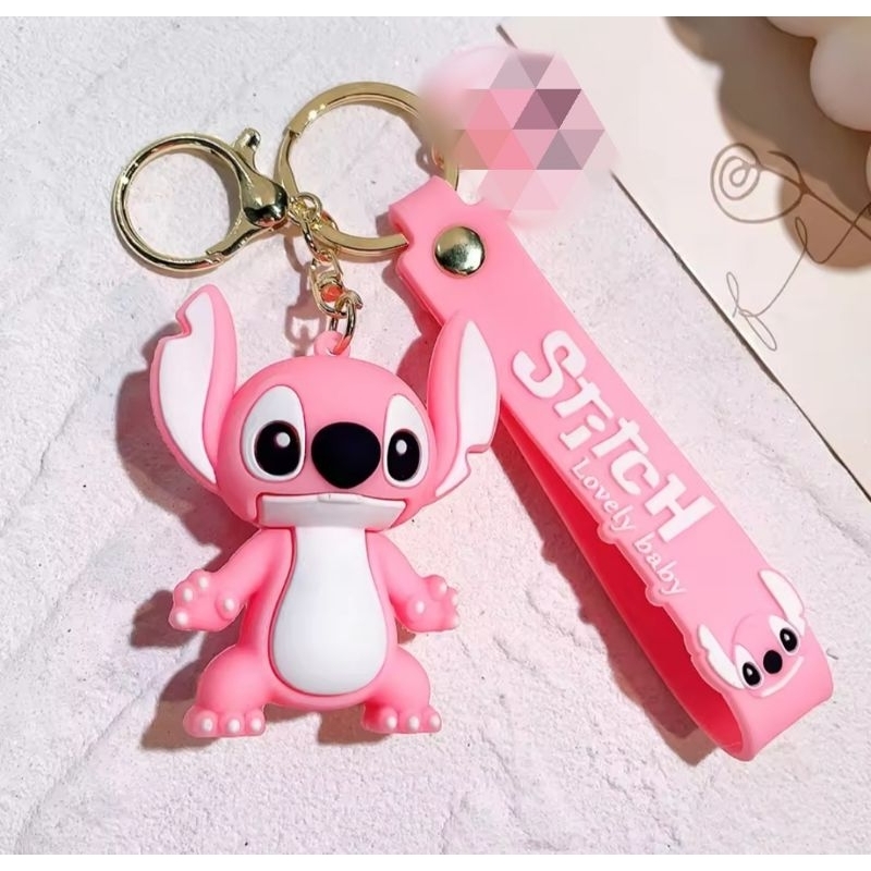 Chaveiro Stitch rosa e azul  Atacado Kit 6, 12 ou 24 Unidades Brinde Lembrancinha Fofo em Oferta na Shopee