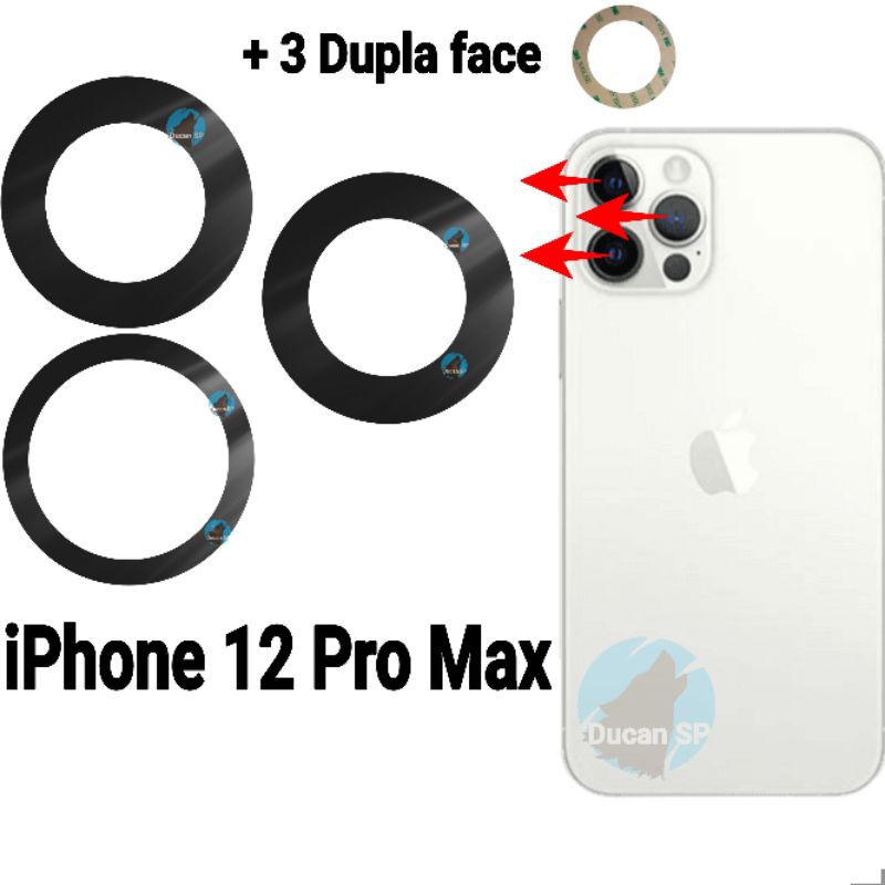 Lente da Câmera Para IPhone 12 Pro Max Vidro Da Câmera Traseira Vidrinho em Oferta na Shopee