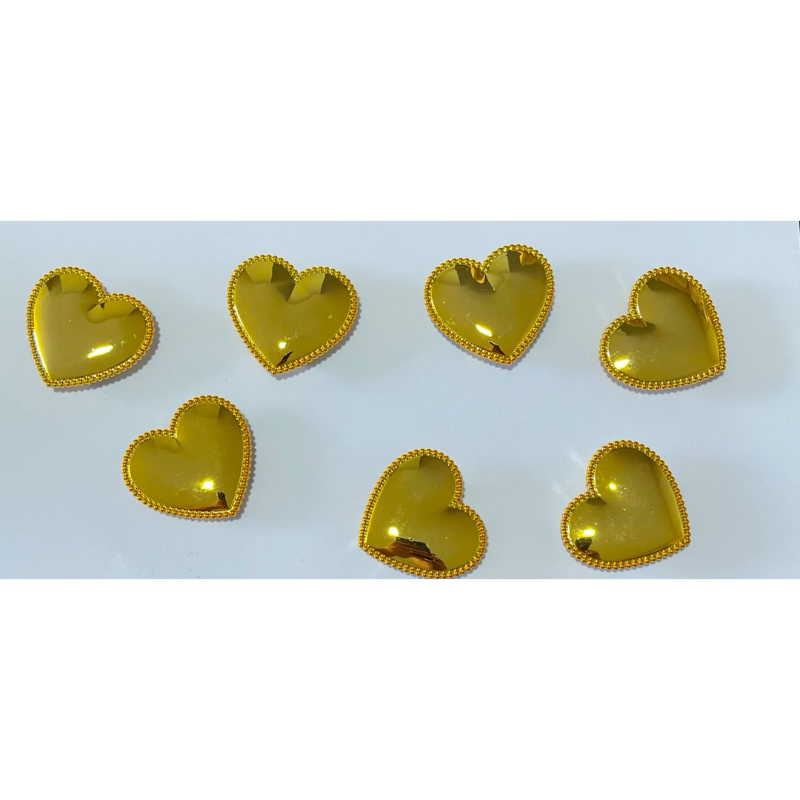 Fivela de coração dourado para cinto 30mm - 20 peças