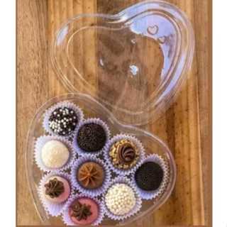 Embalagem G620 260ml Formato de Coração Acetato Galvanotek Premium em Oferta na Shopee