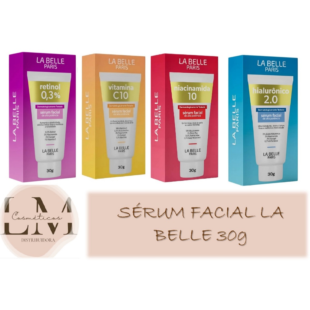 Sérum Facial 30g La Belle Paris em Oferta na Shopee