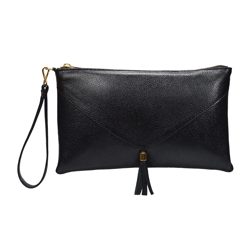 Bolsa Clutch Carteira de Mão e Porta Celular Feminina em Couro Legítimo Madamix