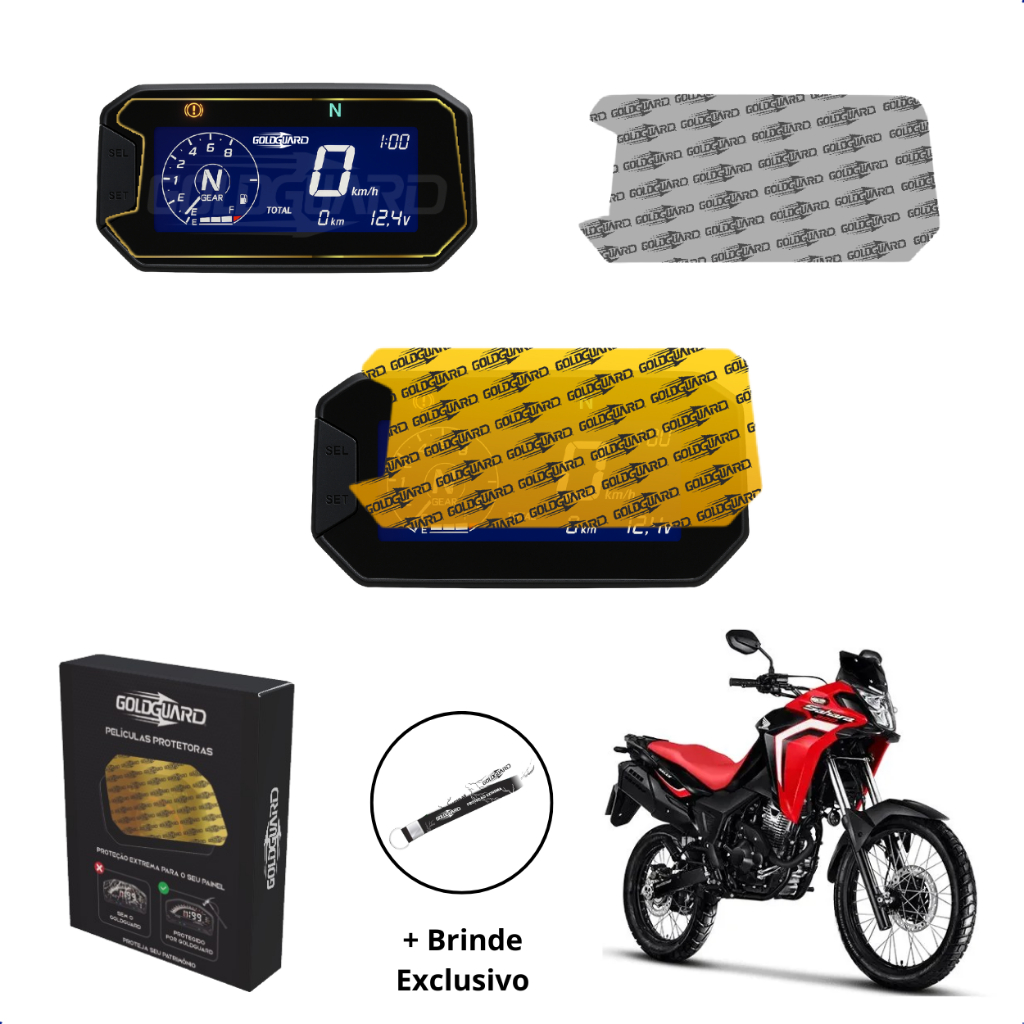 Pelicula Proteção Painel Honda SAHARA 300 Original GoldGuard Anti Risco Protetor Velocimetro