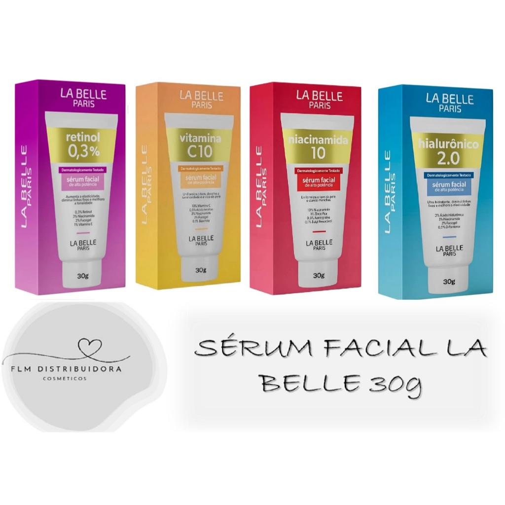 Sérum Facial 30g La Belle Paris em Oferta na Shopee