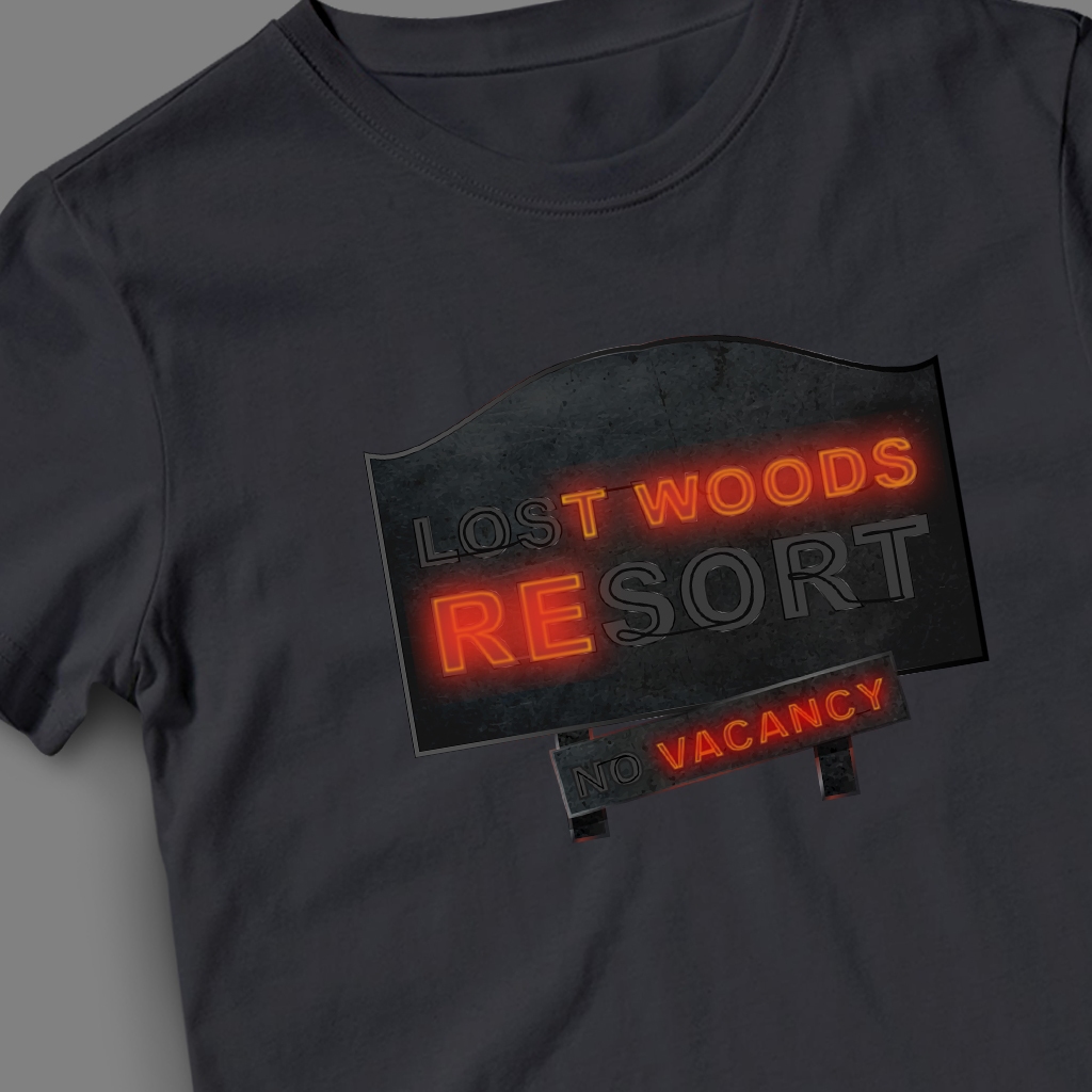 Camiseta Lost Woods Resort (Pretty Little Liars) de Algodão Unissex