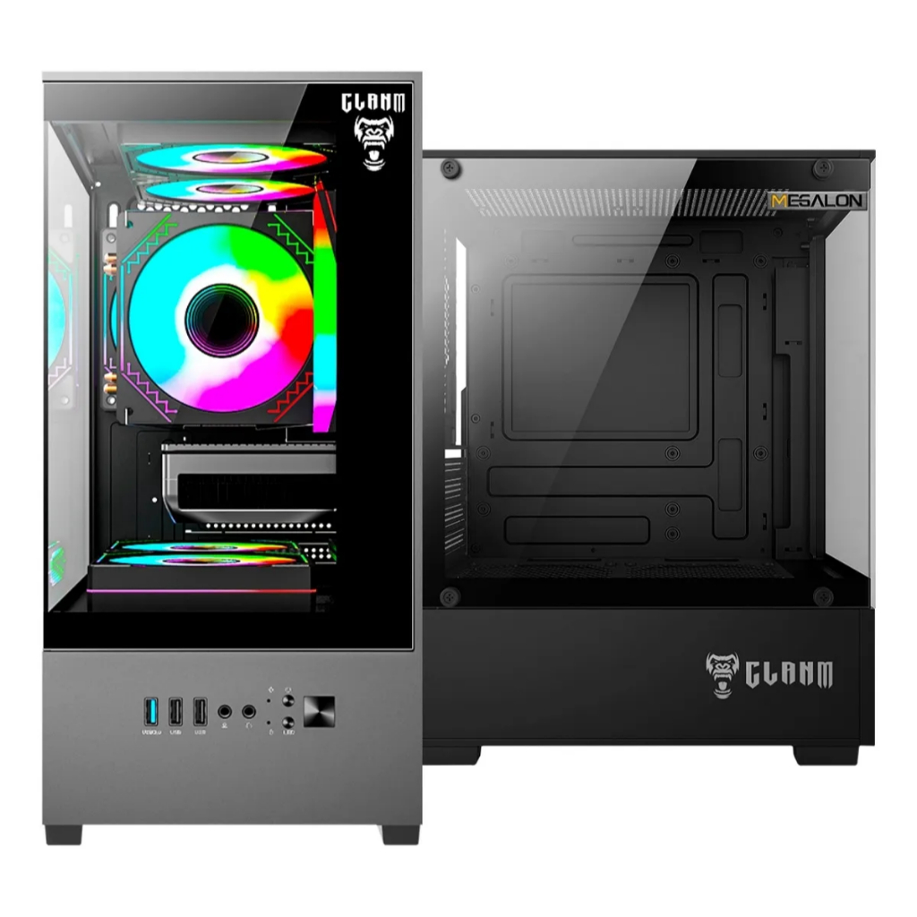 Gabinete Gamer Aquario Vidro Premium Capacidade para até 5 ventoinhas de 120mm