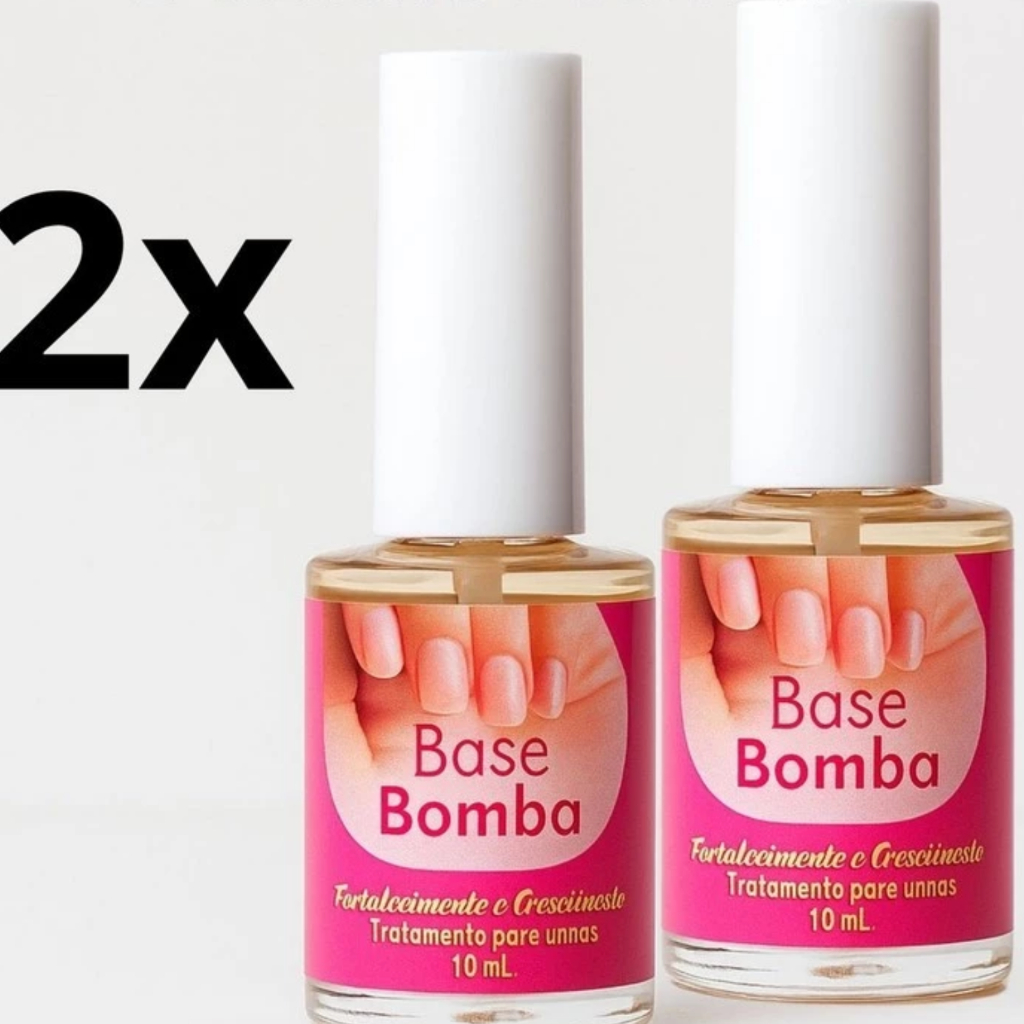 Esmalte Base Bomba Fortalecedora de Unha Com 2un- Crescimento ràpido e Unhas Fortes.