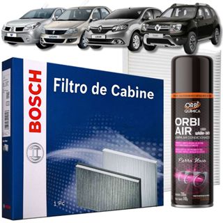 Filtro Ar condicionado Logan Sandero Duster Captur  BOSCH / Limpa Ar ORBI em Oferta na Shopee