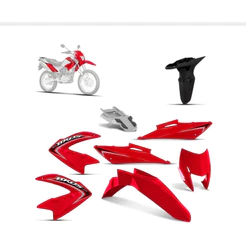 Kit Carenagem Completa Nxr 125 Bros 2013 2014 2015 Vermelho