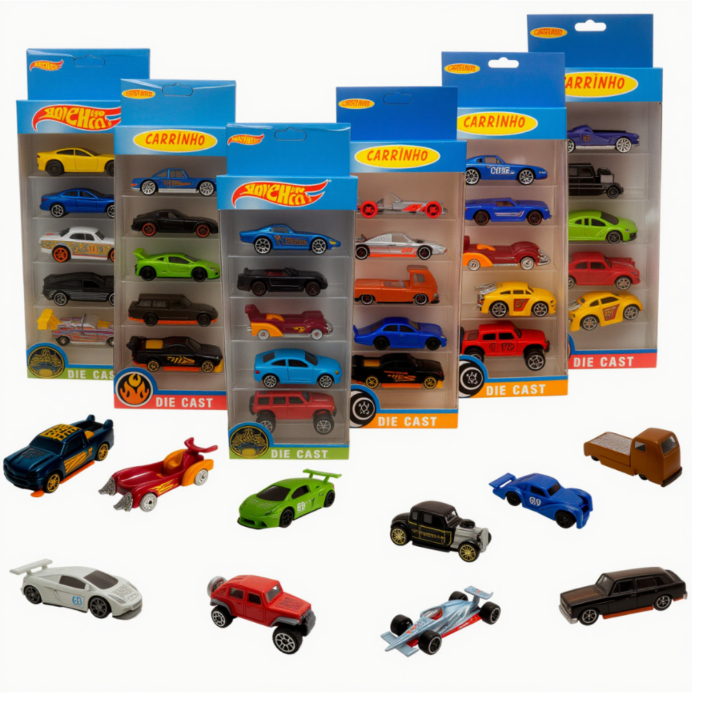 Kit Carrinho De Ferro com 3 e 5 pçs Estilo Hot Wheels Miniaturas Colecionáveis Hot Cars em Oferta na Shopee