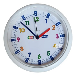 Relógio De Parede Colorido Educativo Infantil Original em Oferta na Shopee