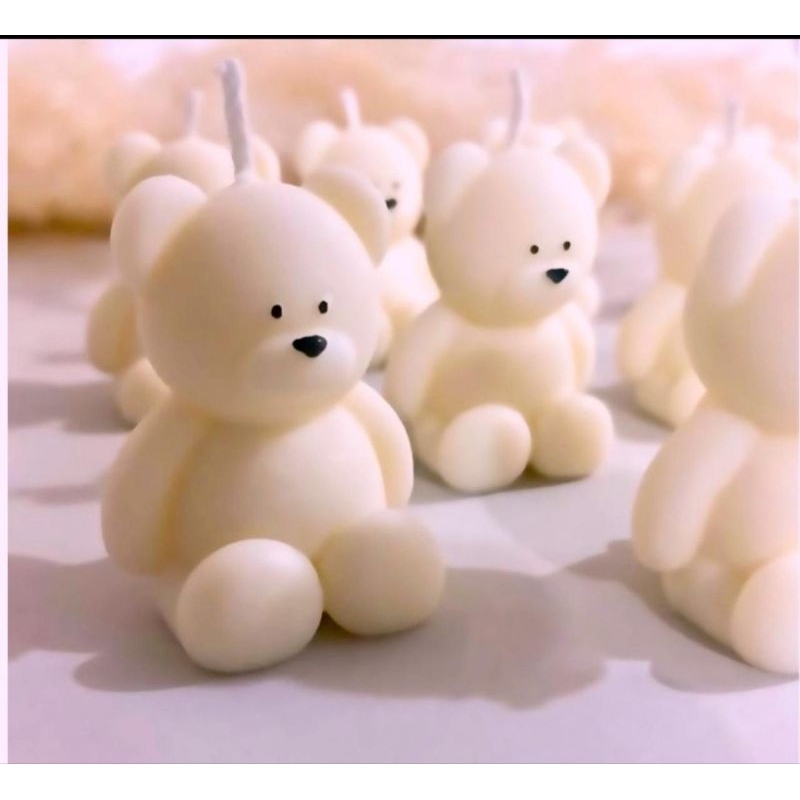 30 Mini Velas em Formato de Ursinho Lembrancinhas com Essencia chá de bebe nascimento