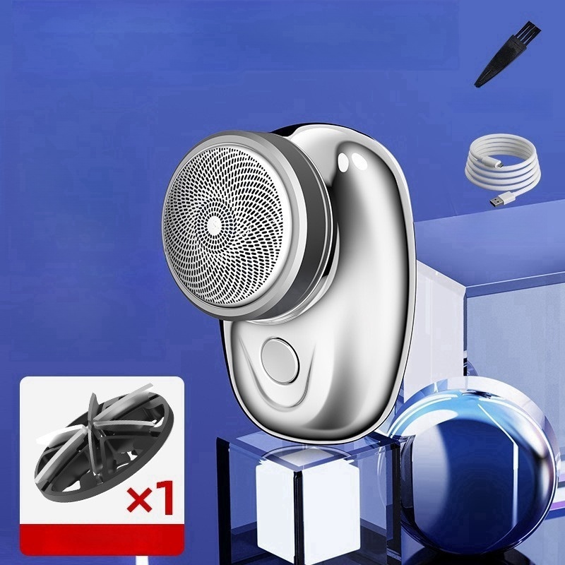 Mini Barbeador EléTrico PortáTil À Prova D'áGua De Dupla Finalidade Tipo C De Carga Aparador De Barba De Bolso  PromoçãO