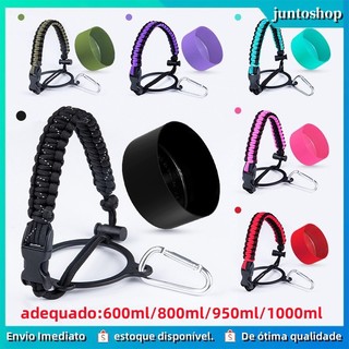 Bota de Silicone Protetora Anti-Deslizante + Alça para Garrafa Térmica 800ml e Outras Capacidades Garrafa Térmica 800ml