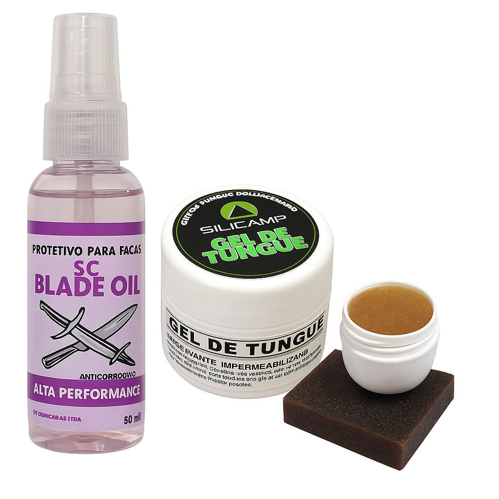 Kit Gel De Tungue P/ Cabos + Oleo Protetor De Facas Sc Blade em Oferta na Shopee