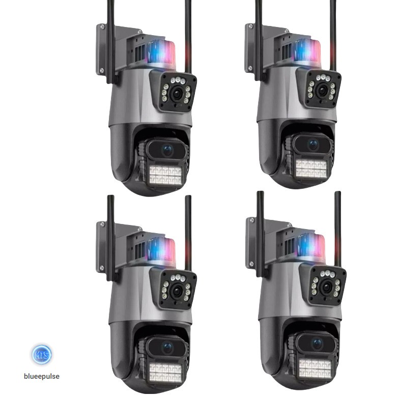 Câmera Ip De Segurança Externa Lente Dupla Com Sirene 3mp Full Hd 4K Wifi Visão Noturna App Icsee em Oferta na Shopee